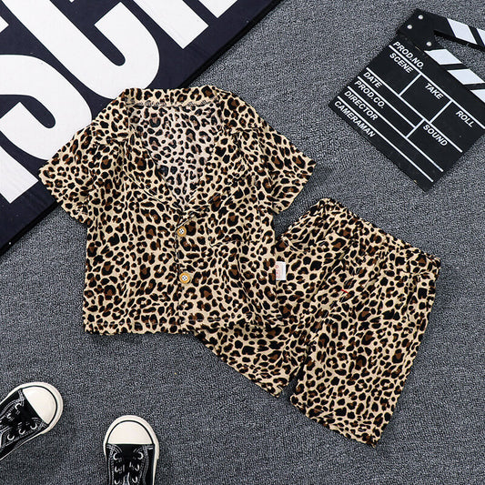 BOYS ANIMAL PRINT SHORT SET